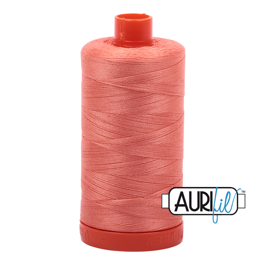 50wt Aurifil Light Salmon 100% Cotton Mako Thread #MK50-2220
