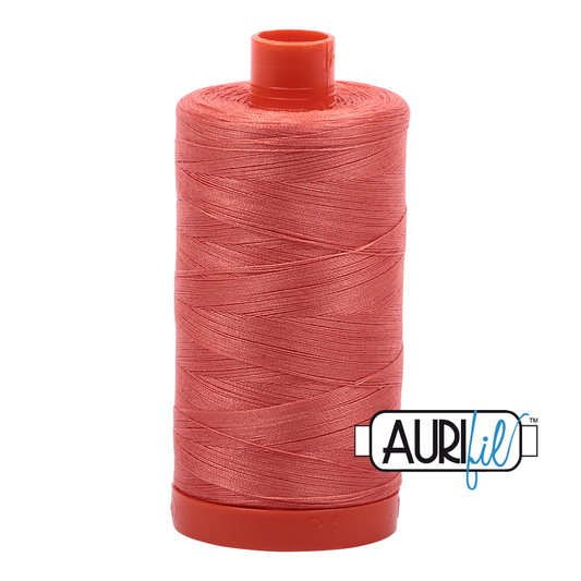 50wt Aurifil Salmon 100% Cotton Mako Thread #MK50-2225