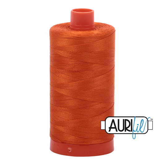 50wt Aurifil Orange 100% Cotton Mako Thread #MK50-2235