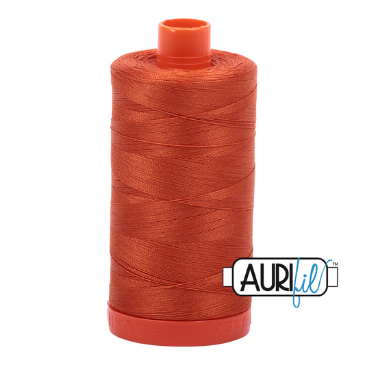 50wt Aurifil Rusty Orange 100% Cotton Mako Thread #MK50-2240