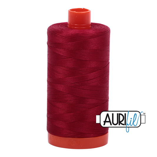 50wt Aurifil Red Wine 100% Cotton Mako Thread #MK50-2260