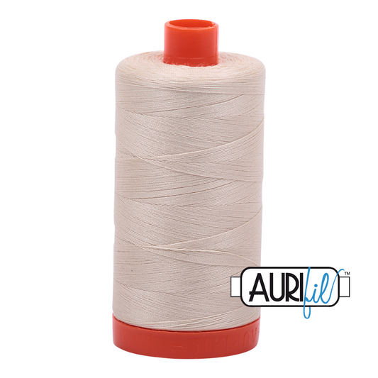 50wt Aurifil Light Beige 100% Cotton Mako Thread #MK50-2310