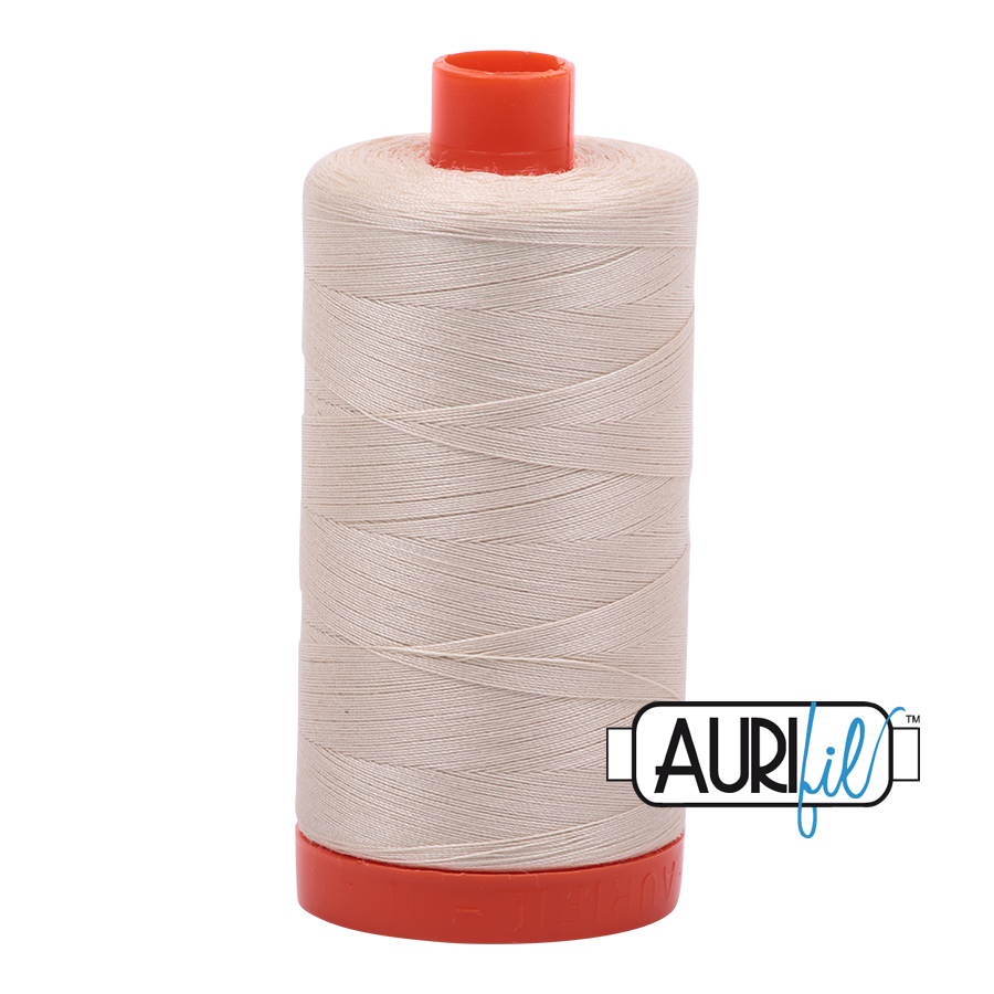 50wt Aurifil Light Beige 100% Cotton Mako Thread #MK50-2310