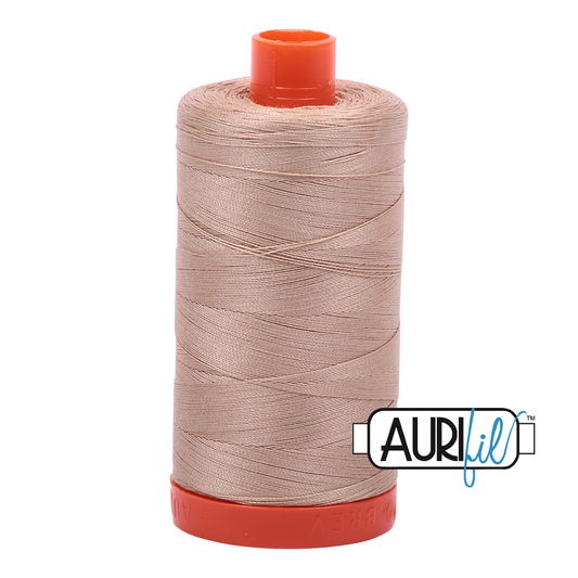 50wt Aurifil Beige 100% Cotton Mako Thread #MK50-2314