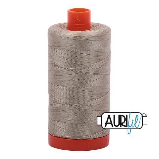 50wt Aurifil Stone 100% Cotton Mako Thread #MK50-2324