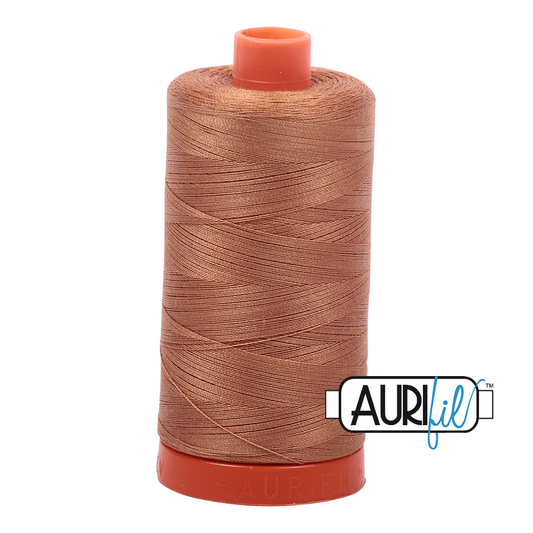 50wt Aurifil Light Cinnamon 100% Cotton Mako Thread #MK50-2335