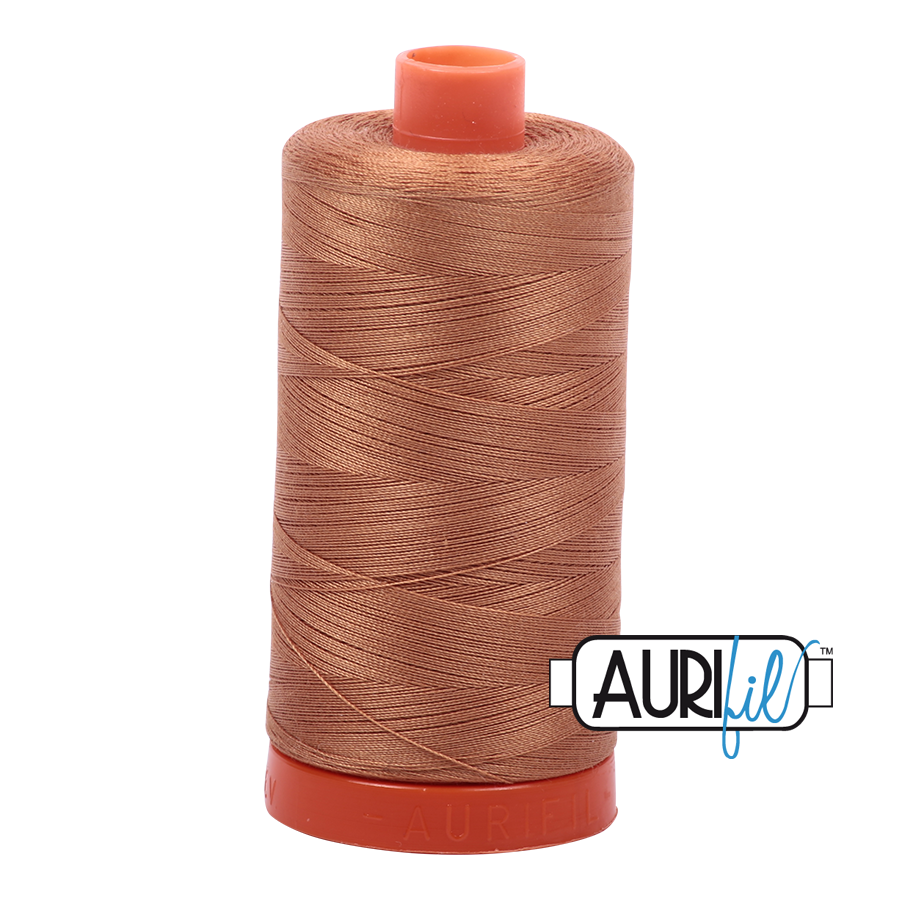 50wt Aurifil Light Cinnamon 100% Cotton Mako Thread #MK50-2335
