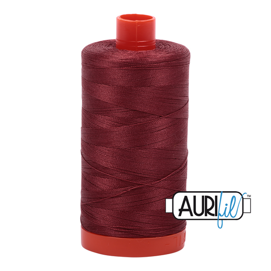 50wt Aurifil Raisin 100% Cotton Mako Thread #MK50-2345