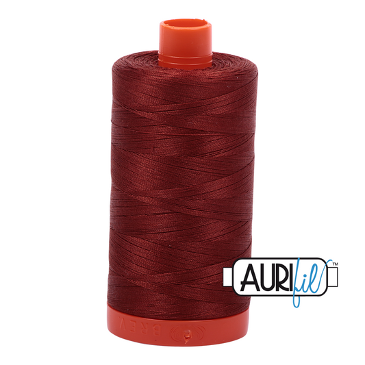 50wt Aurifil Rust 100% Cotton Mako Thread #MK50-2355