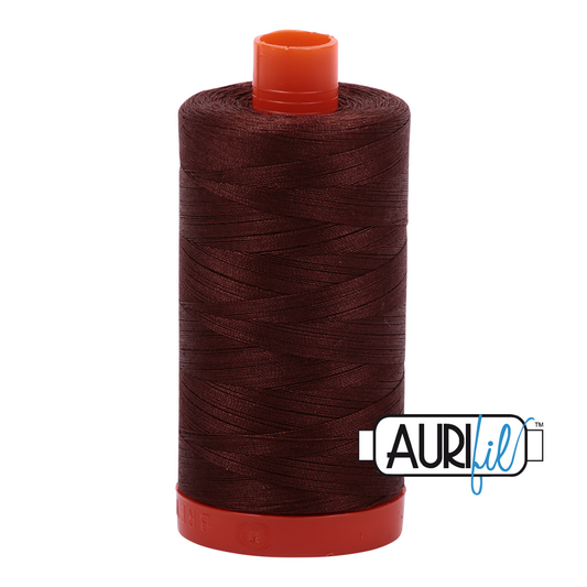 50wt Aurifil Chocolate 100% Cotton Mako Thread #MK50-2360
