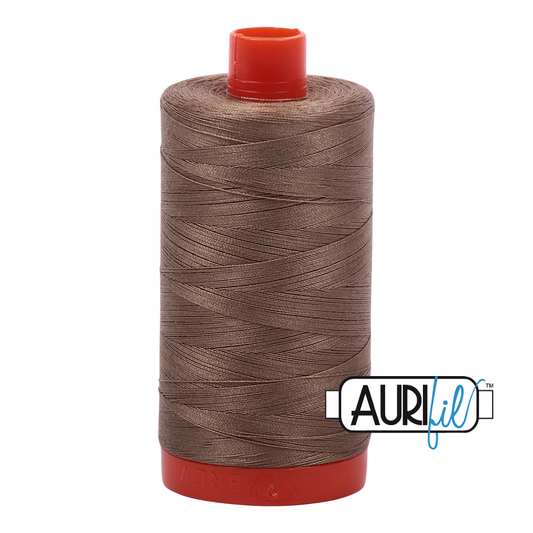 50wt Aurifil Sandstone 100% Cotton Mako Thread #MK50-2370