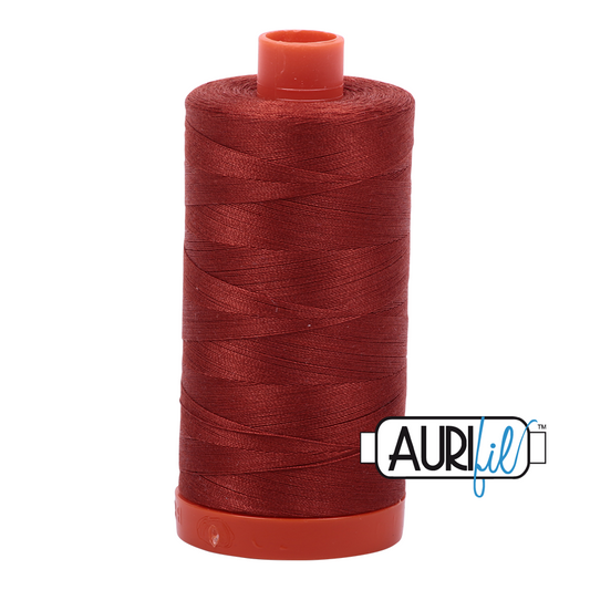 50wt Aurifil Terracotta 100% Cotton Mako Thread #MK50-2385