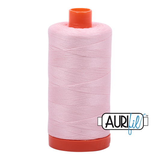 50wt Aurifil Pale Pink 100% Cotton Mako Thread #MK50-2410