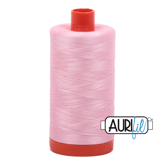 50wt Aurifil Baby Pink 100% Cotton Mako Thread #MK50-2423