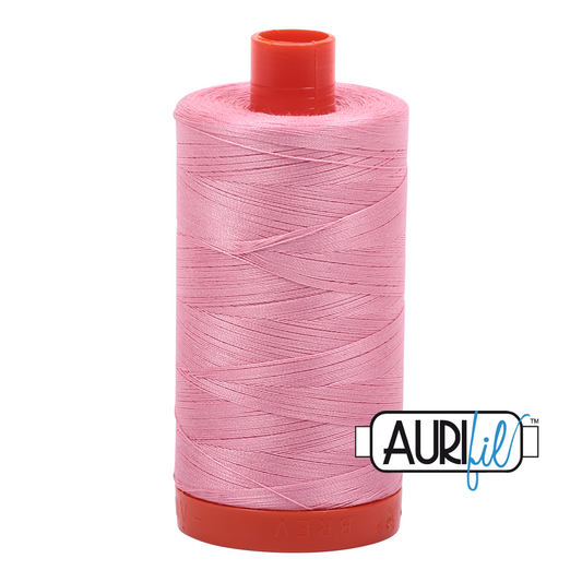 50wt Aurifil Bright Pink 100% Cotton Mako Thread #MK50-2425