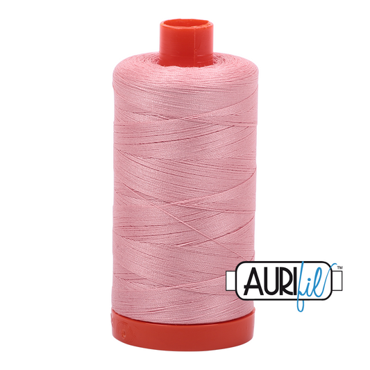 50wt Aurifil Light Peony 100% Cotton Mako Thread #MK50-2437