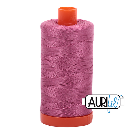 50wt Aurifil Dusty Rose 100% Cotton Mako Thread #MK50-2452