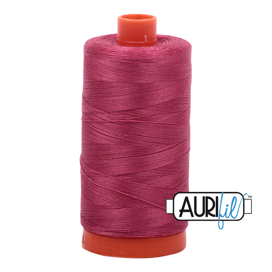 50wt Aurifil Medium Carmine Red 100% Cotton Mako Thread #MK50-2455