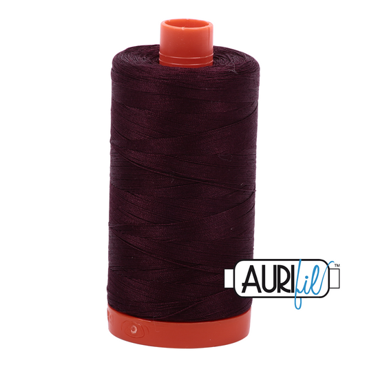 50wt Aurifil Very Dark Brown 100% Cotton Mako Thread #MK50-2465