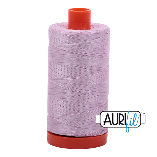 50wt Aurifil Light Lilac 100% Cotton Mako Thread #MK50-2510