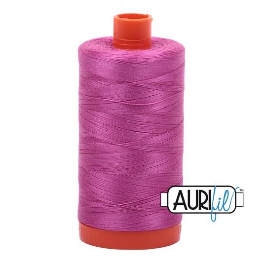 50wt Aurifil Light Magenta 100% Cotton Mako Thread #MK50-2588