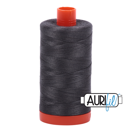 50wt Aurifil Dark Pewter 100% Cotton Mako Thread #MK50-2630