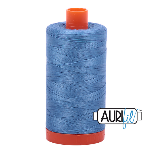 50wt Aurifil Light Wedgewood 100% Cotton Mako Thread #MK50-2725