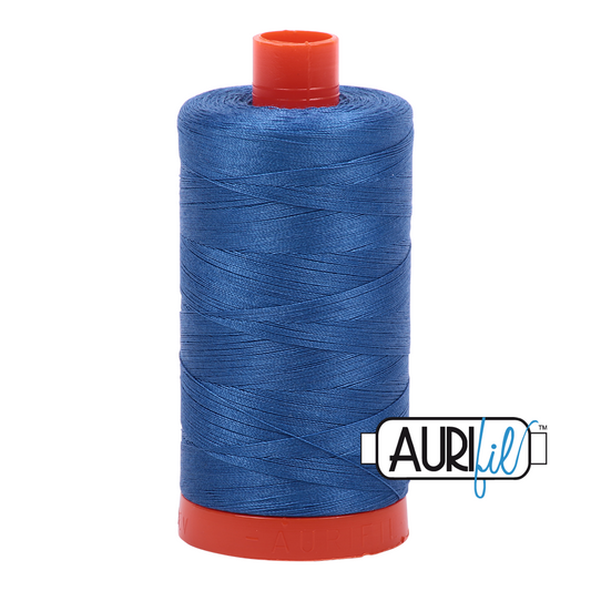50wt Aurifil Delft Blue 100% Cotton Mako Thread #MK50-2730