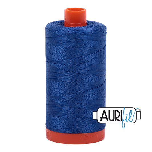 50wt Aurifil Medium Blue 100% Cotton Mako Thread #MK50-2735