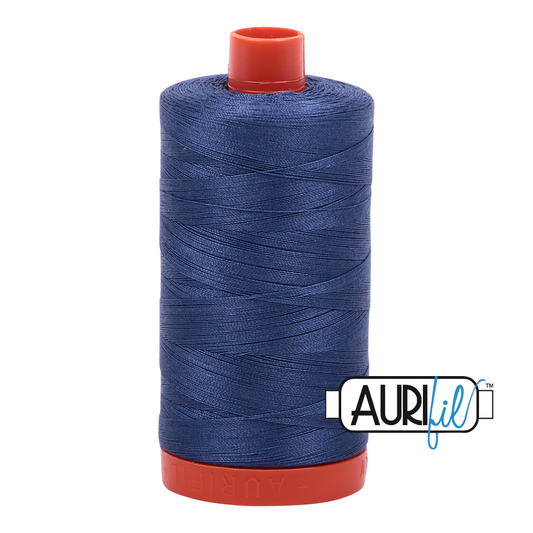 50wt Aurifil Steel Blue 100% Cotton Mako Thread #MK50-2775