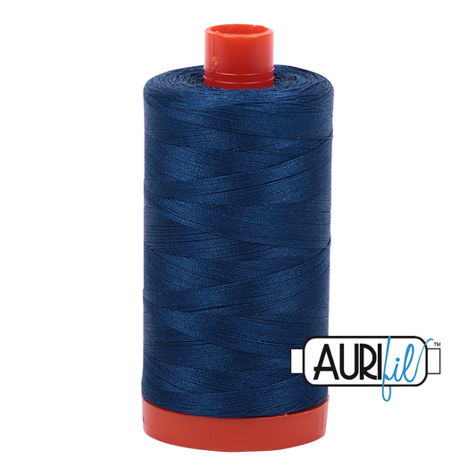 50wt Aurifil Medium Delft Blue 100% Cotton Mako Thread #MK50-2783