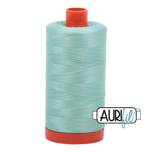 50wt Aurifil Medium Mint 100% Cotton Mako Thread #MK50-2835