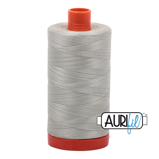 50wt Aurifil Light Grey Green 100% Cotton Mako Thread #MK50-2843
