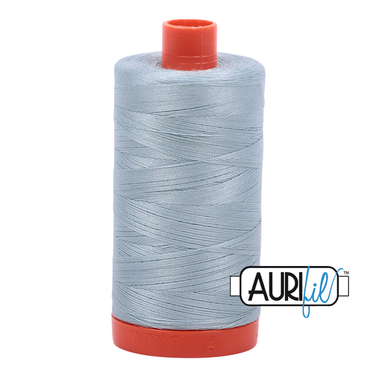 50wt Aurifil Bright Grey Blue 100% Cotton Mako Thread #MK50-2847