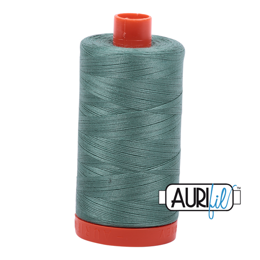 50wt Aurifil Medium Juniper 100% Cotton Mako Thread #MK50-2850