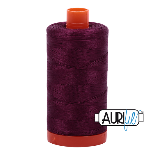 50wt Aurifil Plum 100% Cotton Mako Thread #MK50-4030