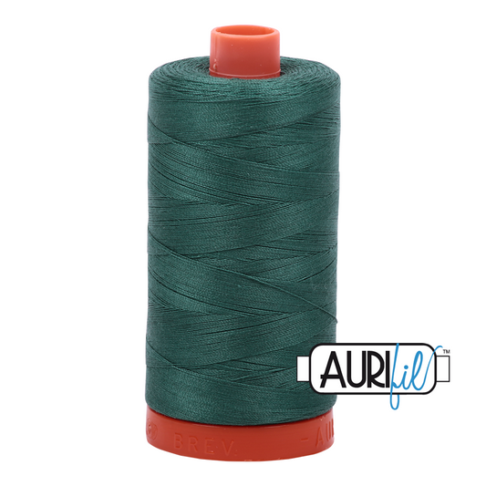 50wt Aurifil Turf Green 100% Cotton Mako Thread #MK50-4129