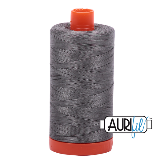 50wt Aurifil Grey Smoke 100% Cotton Mako Thread #MK50-5004