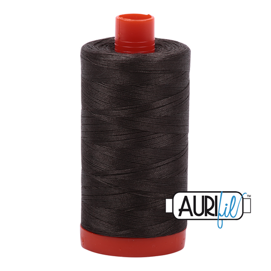 50wt Aurifil Asphalt 100% Cotton Mako Thread #MK50-5013