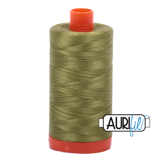 50wt Aurifil Olive Green 100% Cotton Mako Thread #MK50-5016