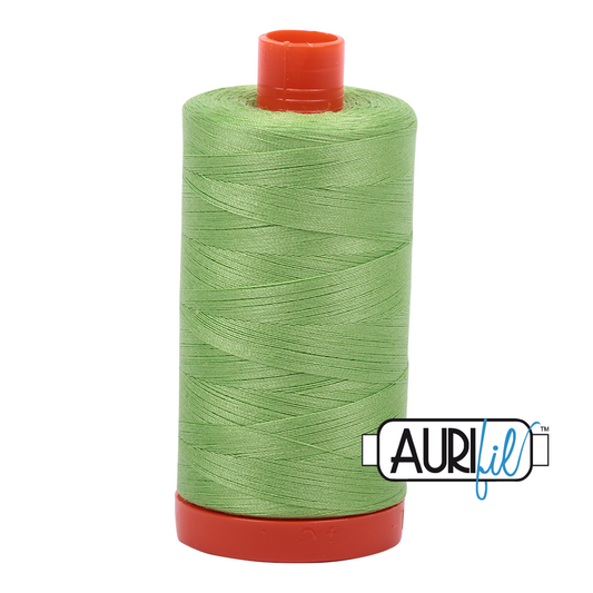 50wt Aurifil Shining Green 100% Cotton Mako Thread #MK50-5017