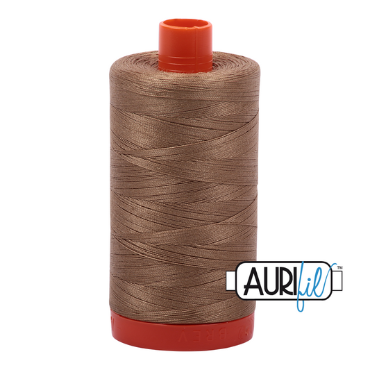 50wt Aurifil Toast 100% Cotton Mako Thread #MK50-6010