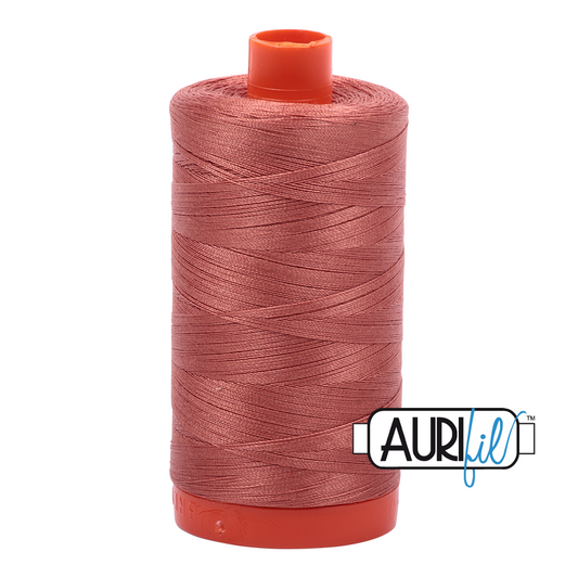 50wt Aurifil Cinnabar 100% Cotton Mako Thread #MK50-6728