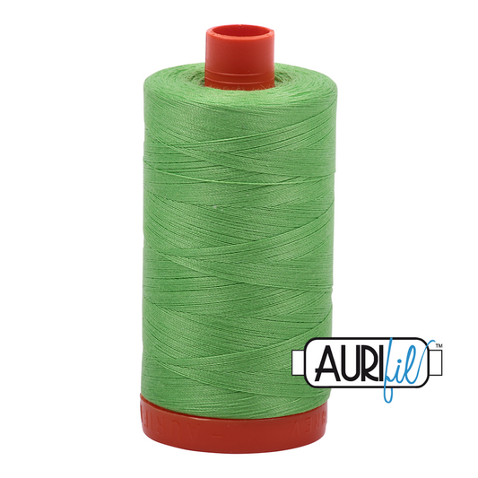 50wt Aurifil Shamrock Green 100% Cotton Mako Thread #MK50-6737