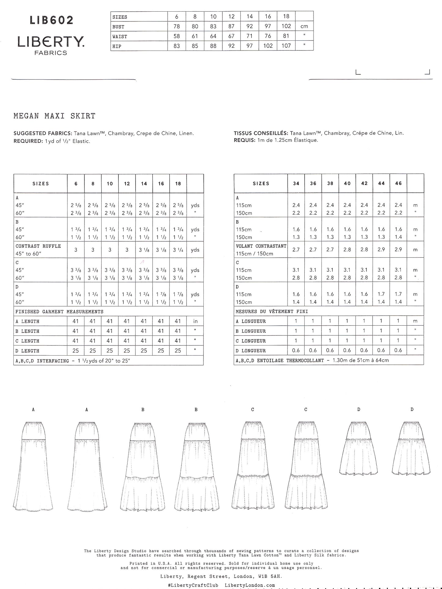 Megan Maxi Skirt Pattern