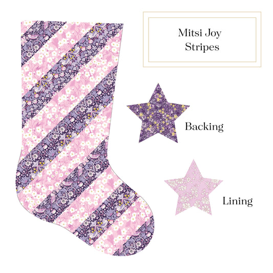 Striped Jingle Stocking - Mitsi Joy
