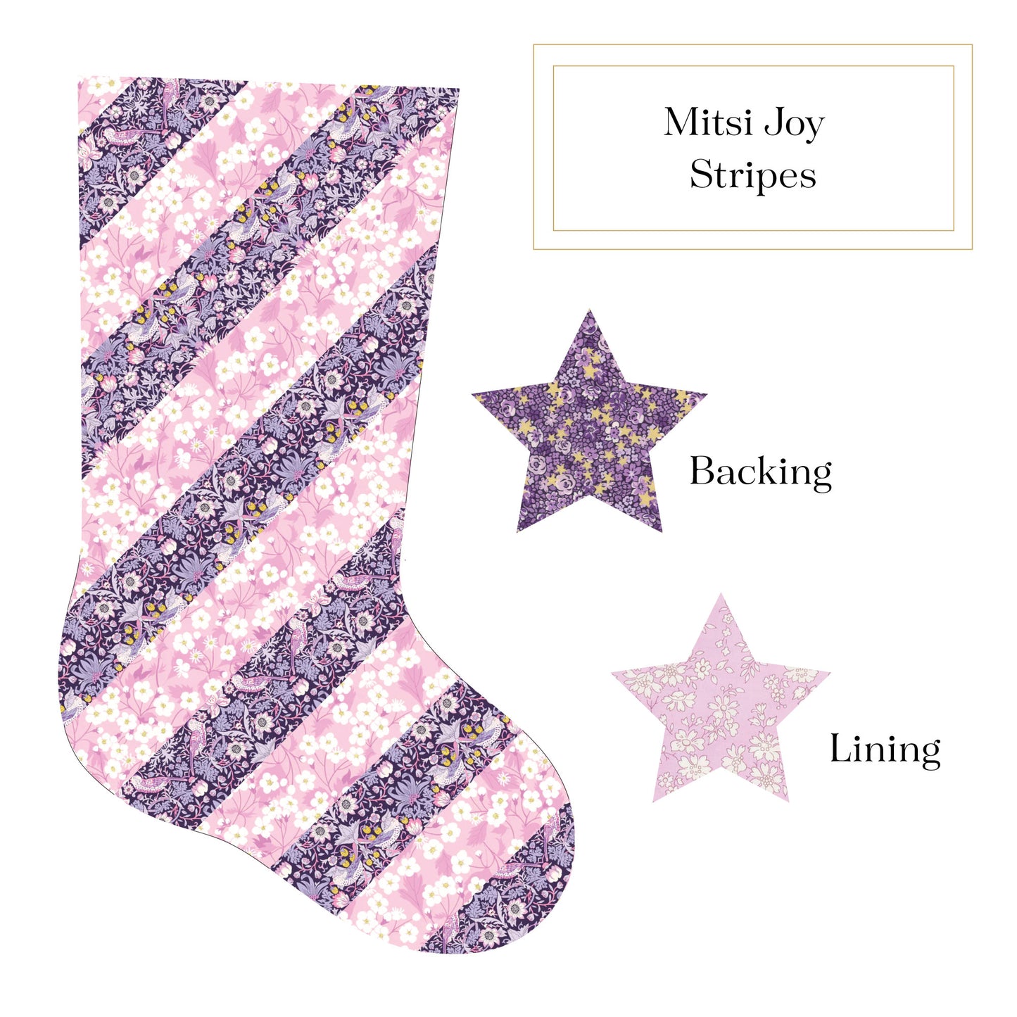 Striped Jingle Stocking - Mitsi Joy