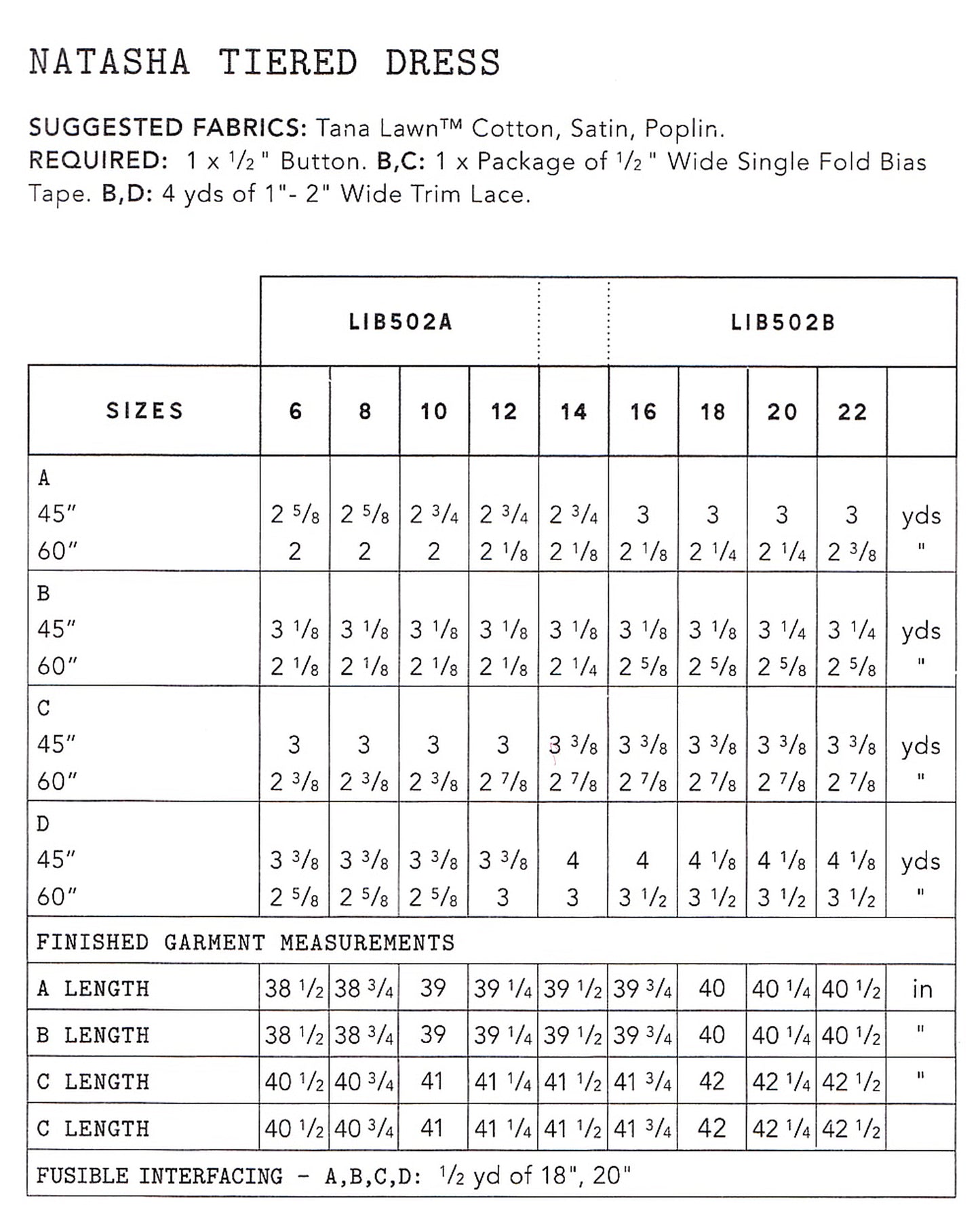 Natasha Tiered Dress Pattern