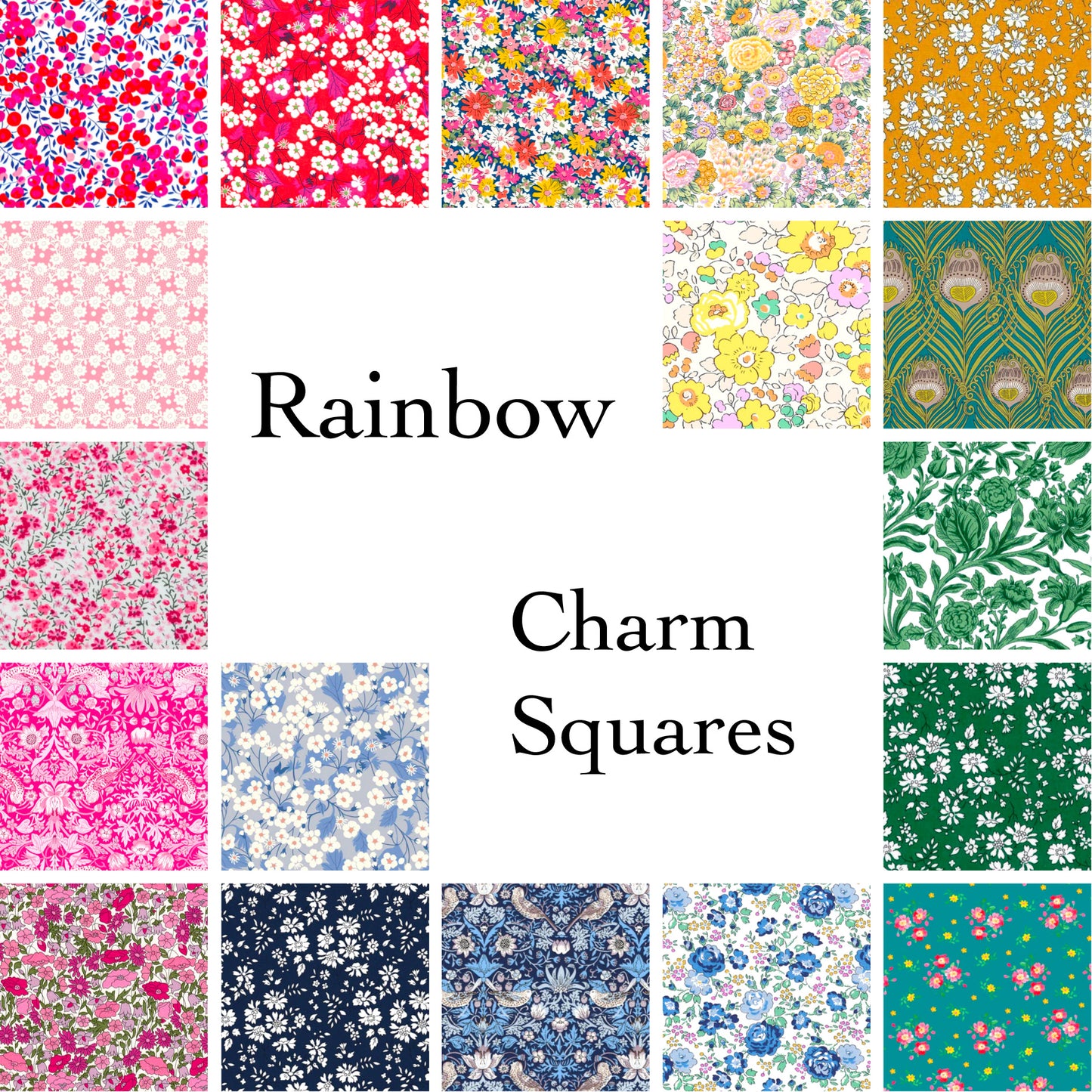 Rainbow Charm Squares