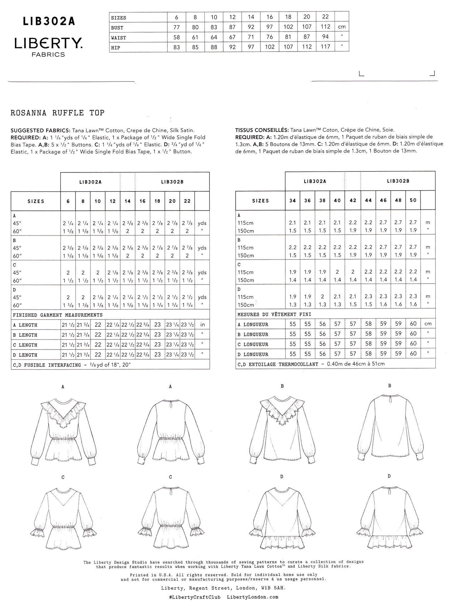 Rosanna Ruffle Top Pattern